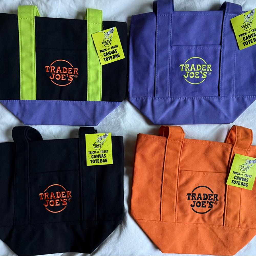Trader Joe Halloween Mini Totes 4 Pack